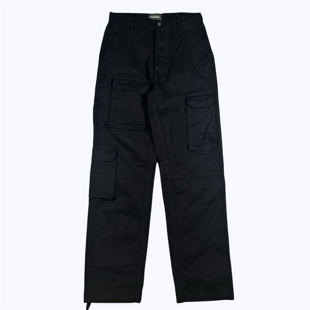 Ronning Mens Everyday Cargo Pants Black Twill Military Workware EUC Sz 28L 30x32